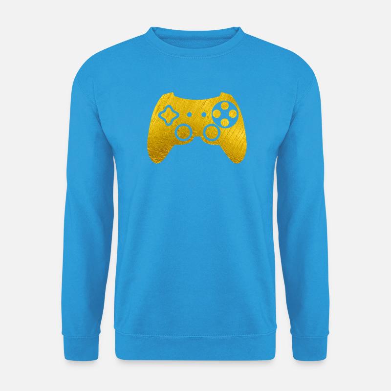 Goldenes Gamepad - Unisex Pullover - Meeresblau