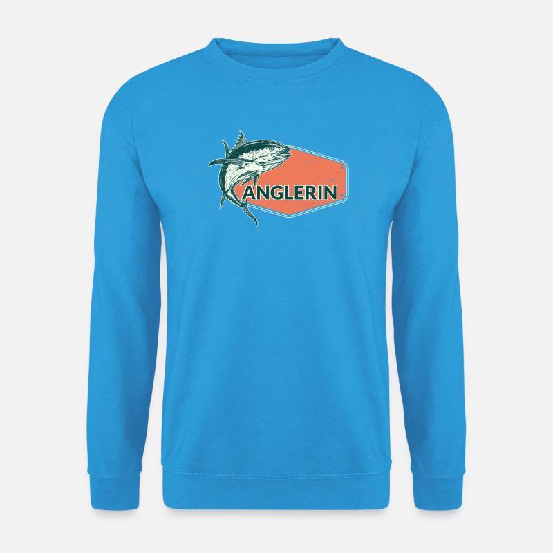 Anglerin Fish USA Design - Unisex Pullover - Meeresblau