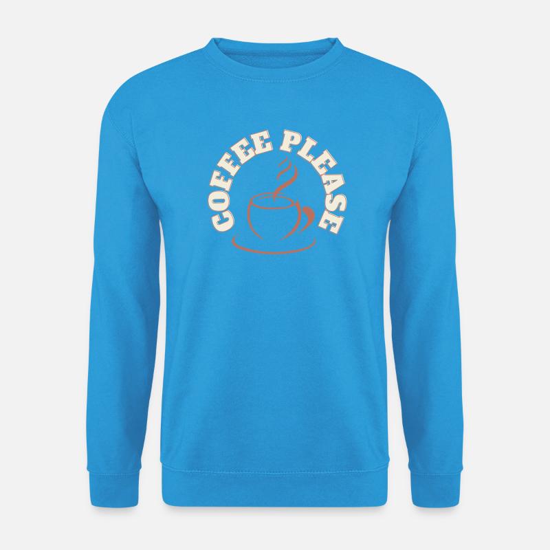 Kaffee bitte rundes Logo - Unisex Pullover - Meeresblau