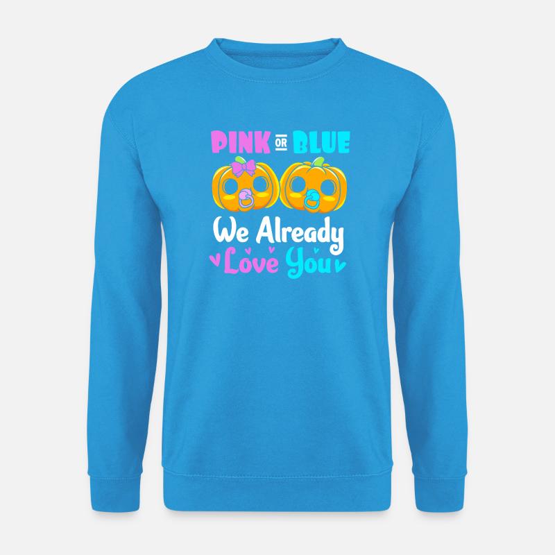Gender Reveal Halloween Werdender Papa - Unisex Pullover - Meeresblau