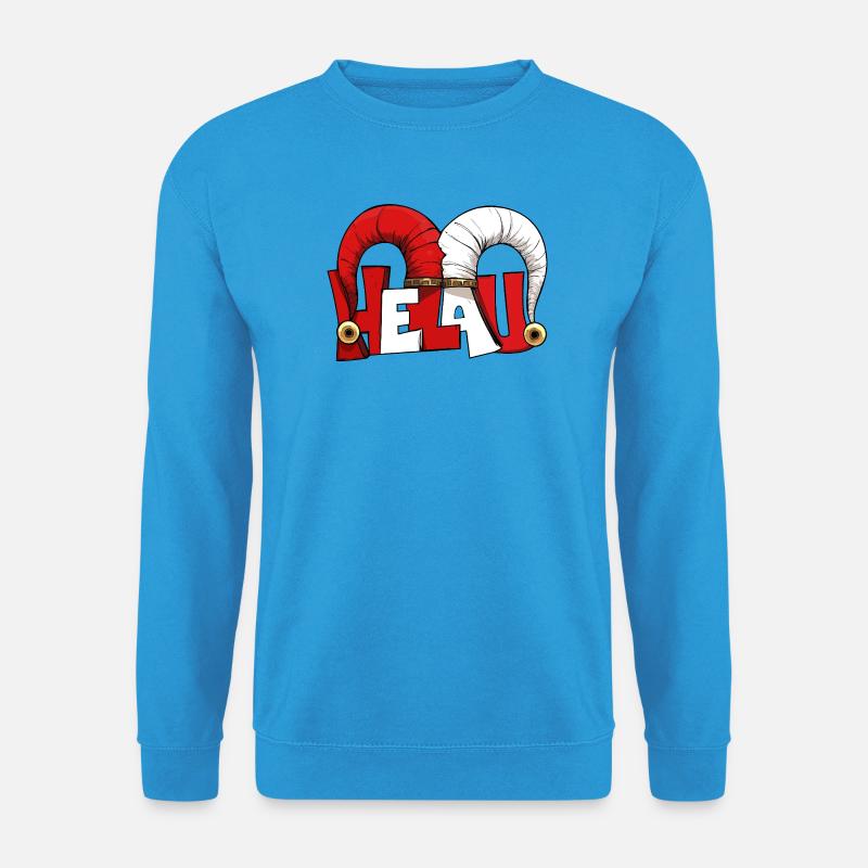 Narrenkappe Karneval Fasching Joker Helau Gruß - Unisex Pullover - Meeresblau