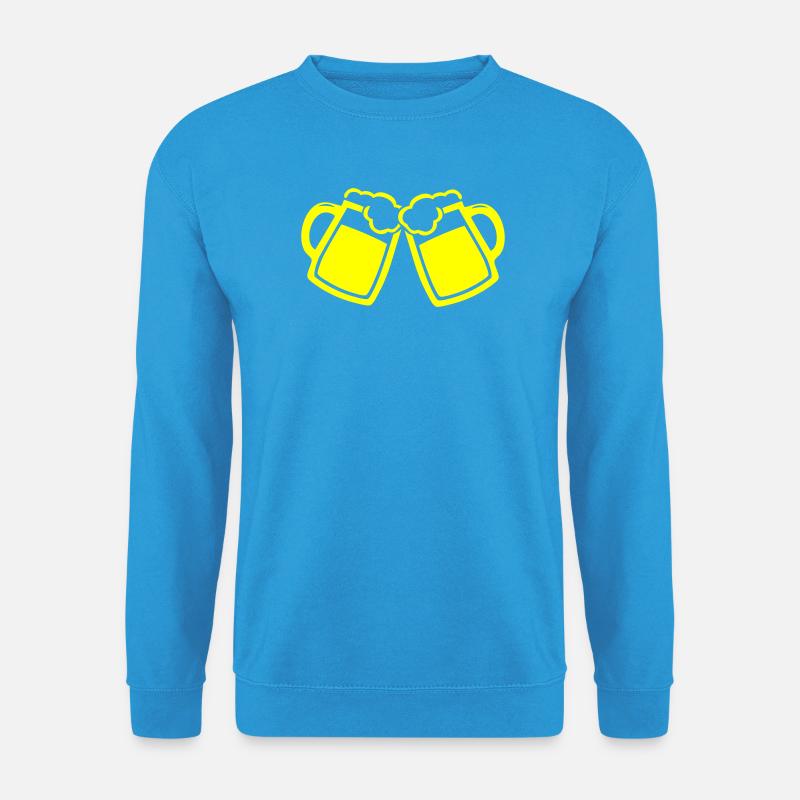 Anstoßen mit Bierkrügen - Unisex Pullover - Meeresblau