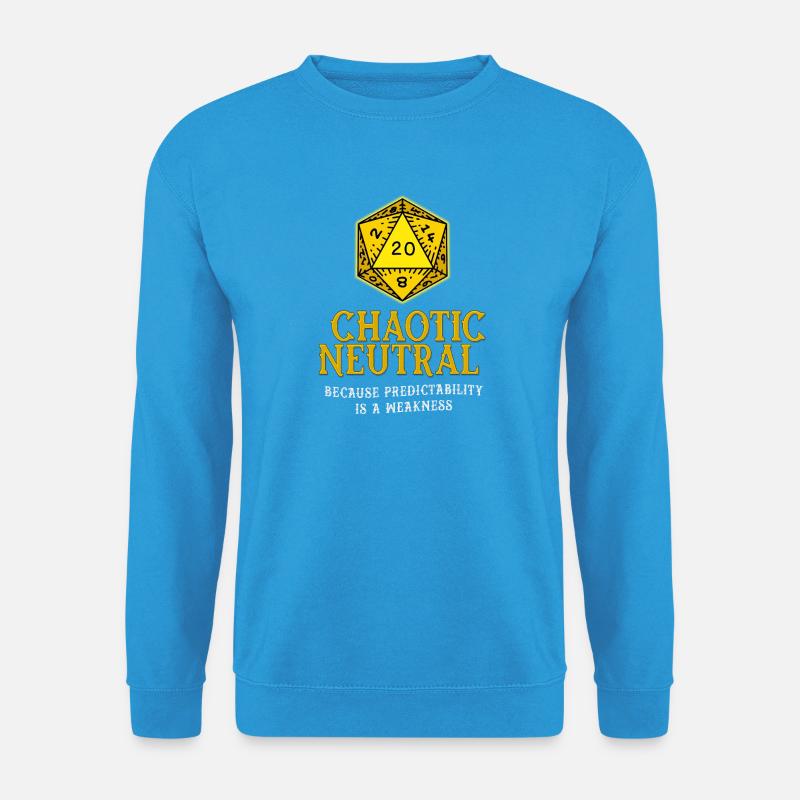Chaotische neutrale Würfel - Unisex Pullover - Meeresblau