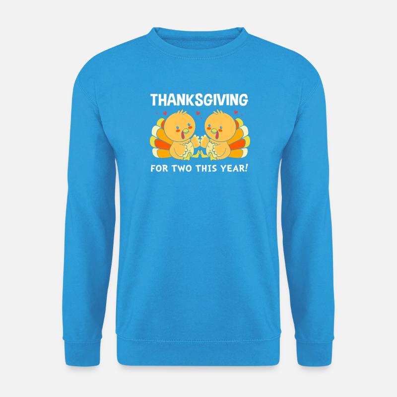 Thanksgiving Gender Reveal Werdende Mutter - Unisex Pullover - Meeresblau