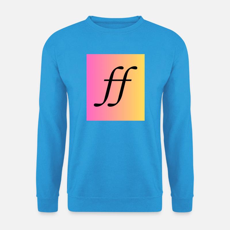 Fortissimo - Musik Monogram Gradient - Unisex Pullover - Meeresblau