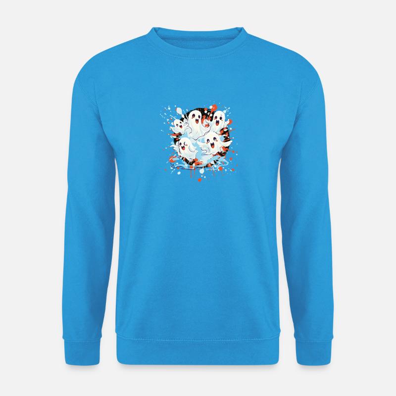 Geisterfreunde im Farbspritzer - Unisex Pullover - Meeresblau