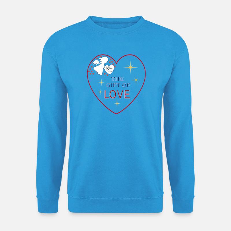 Herz Engel  Liebe - Unisex Pullover - Meeresblau