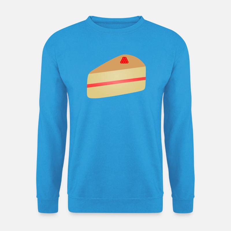 Pastellfarbene Tortenscheibe Himbeere - Unisex Pullover - Meeresblau