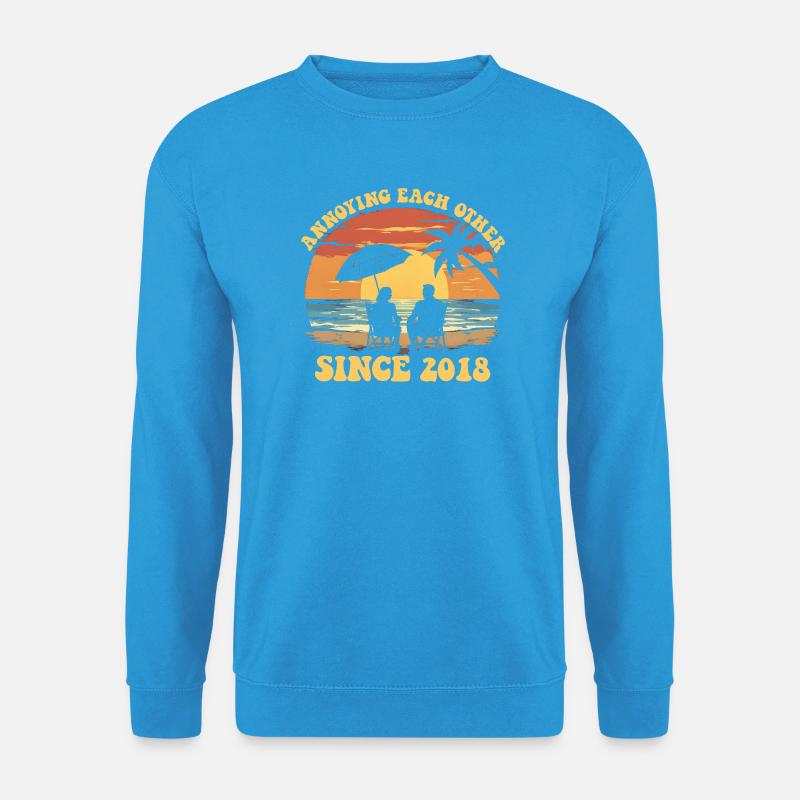 Gegenseitiges Ärgern seit 2018 Jubiläum - Unisex Pullover - Meeresblau