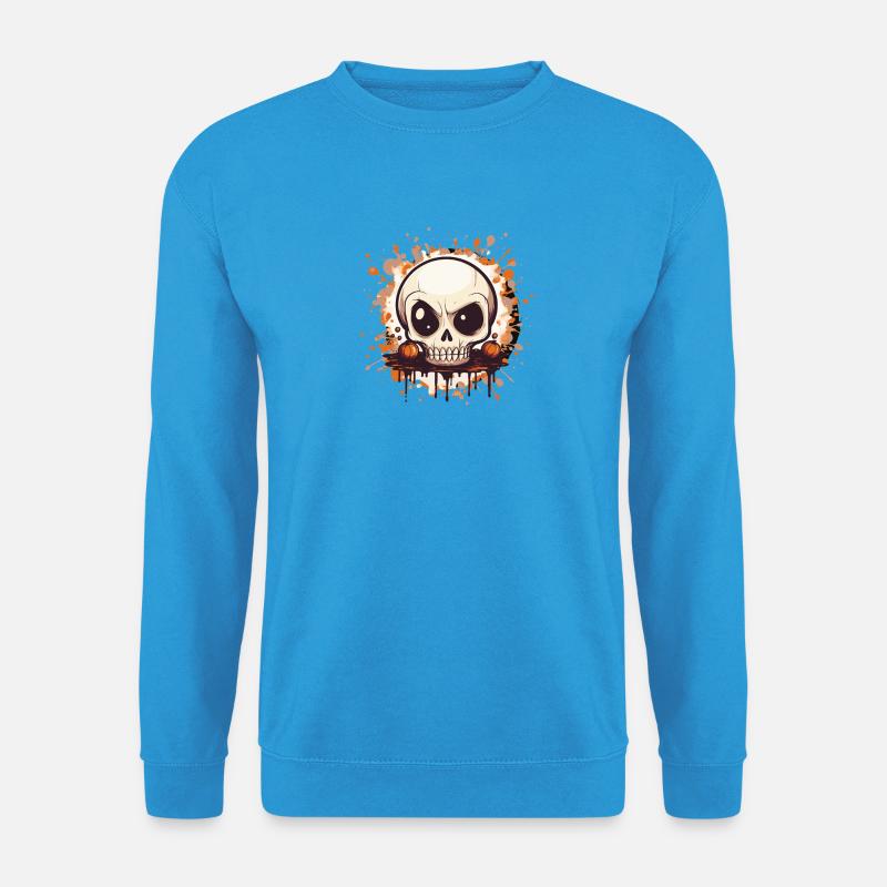 Kürbisskull Splash - Unisex Pullover - Meeresblau