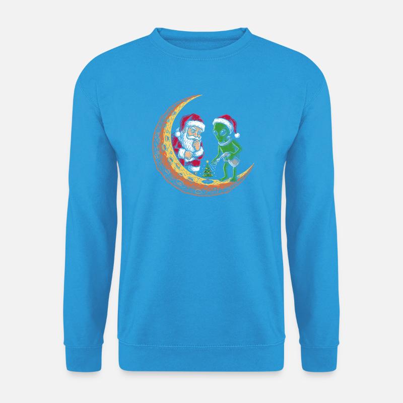 Alien Santa Mondweihnacht - Unisex Pullover - Meeresblau