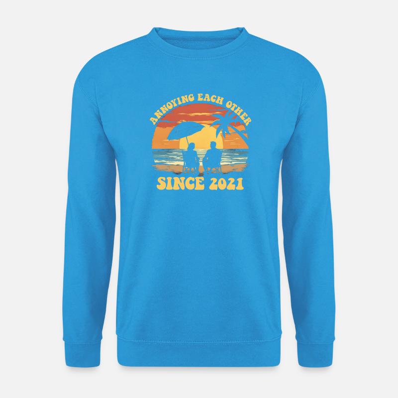 Gegenseitiges Ärgern seit 2021 Jubiläum - Unisex Pullover - Meeresblau