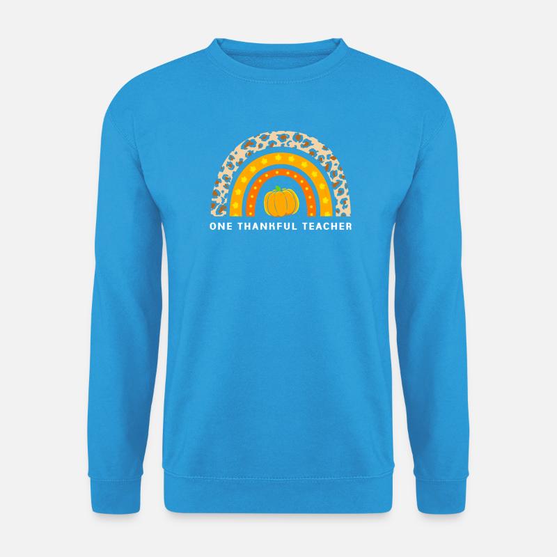 Thanksgiving Lehrerin Lehrer - Unisex Pullover - Meeresblau