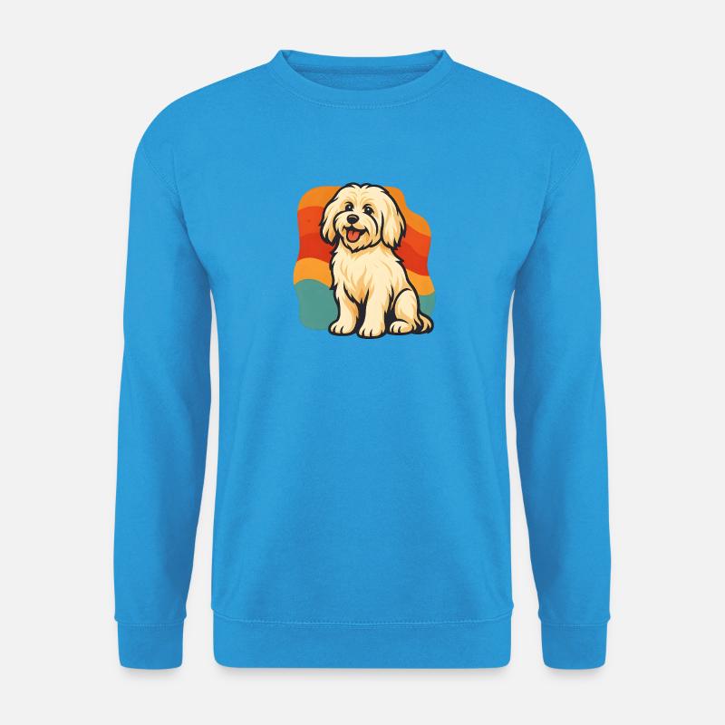 Havaneser Hund im Retro-Design - Unisex Pullover - Meeresblau