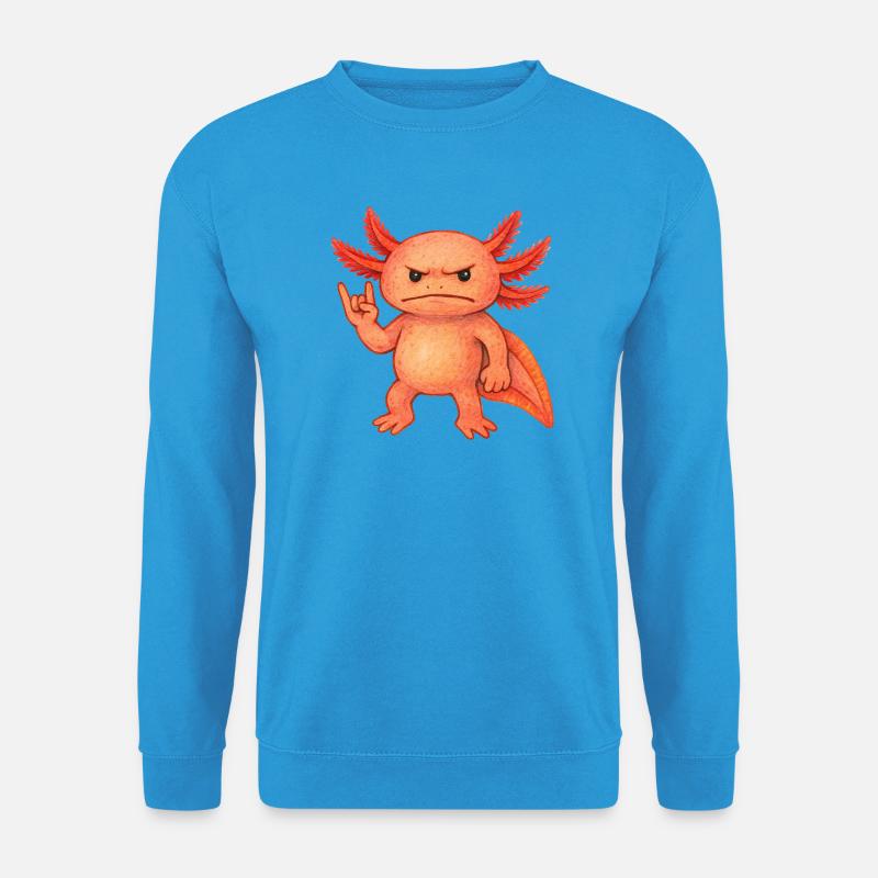 Purpurroter Glut-Axolotl - Unisex Pullover - Meeresblau