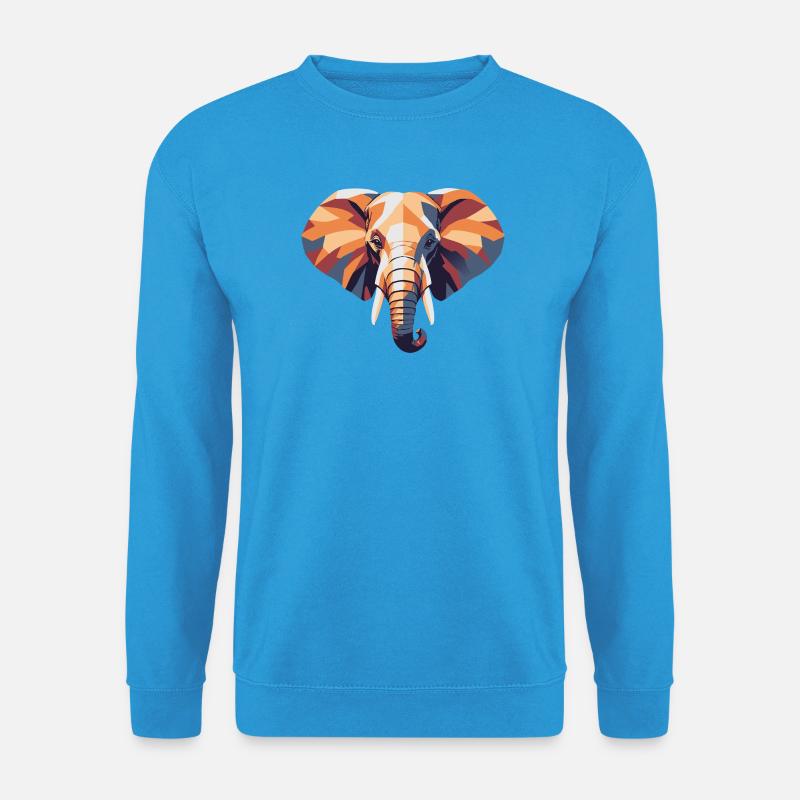 Elefant_farbe_poly - Unisex Pullover - Meeresblau