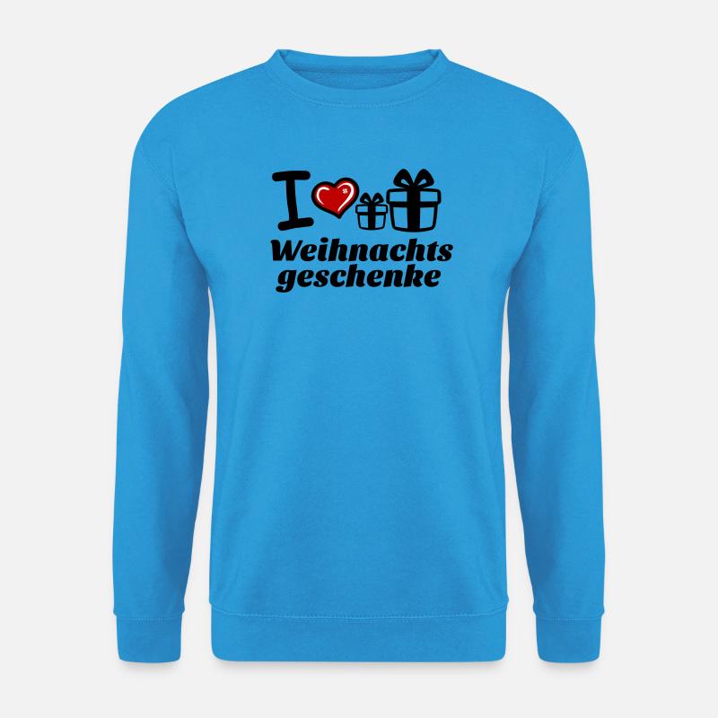 I Love Weihnachtsgeschenke  - Unisex Pullover - Meeresblau
