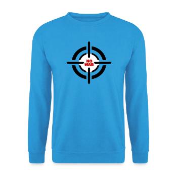 Kein Kriegsemblem - Unisex Pullover - Meeresblau - Vorne - Alina (178cm) & Michal (187cm)