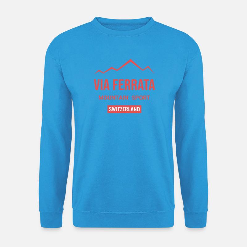 Klettersteig Schweiz - Unisex Pullover - Meeresblau