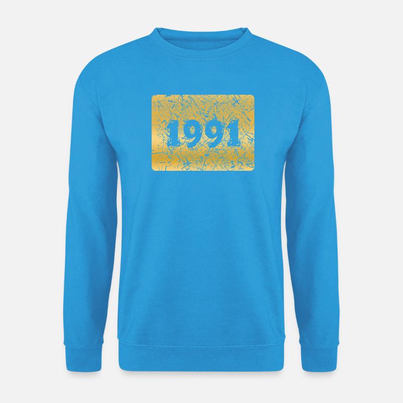 Zahl 1991 - Unisex Pullover - Meeresblau