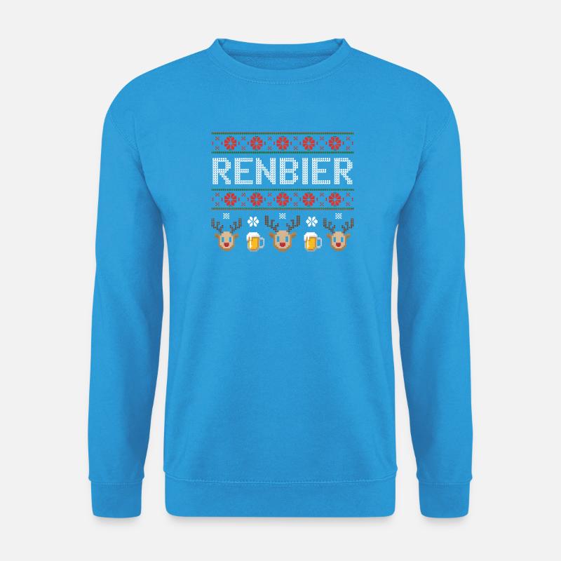 Rentier Bier Fest Design - Unisex Pullover - Meeresblau