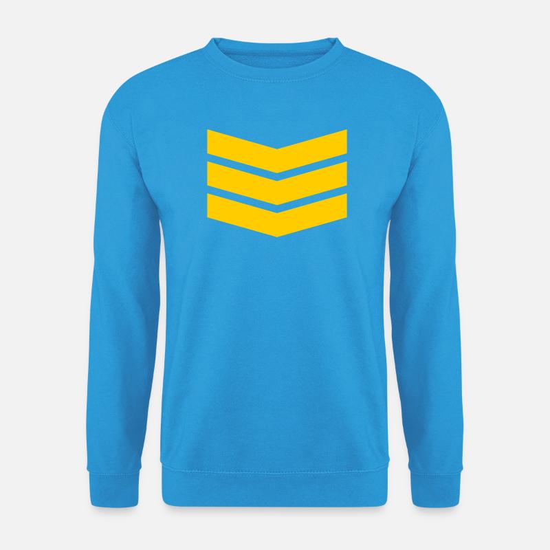 Chevron Stack Fettes Muster - Unisex Pullover - Meeresblau