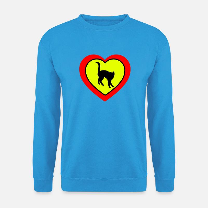 Katze - Unisex Pullover - Meeresblau