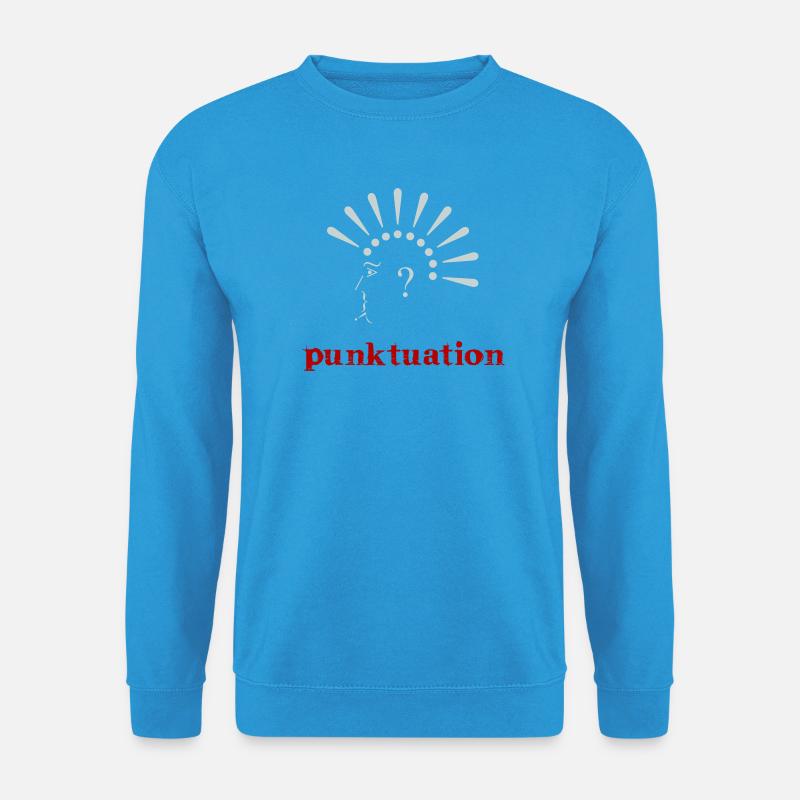 Punktuation Punktuation Porträt-Tee - Unisex Pullover - Meeresblau
