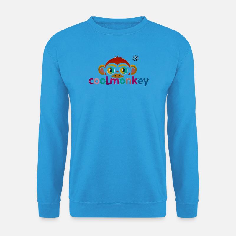 Buntes Affen-Logo verspielt - Unisex Pullover - Meeresblau