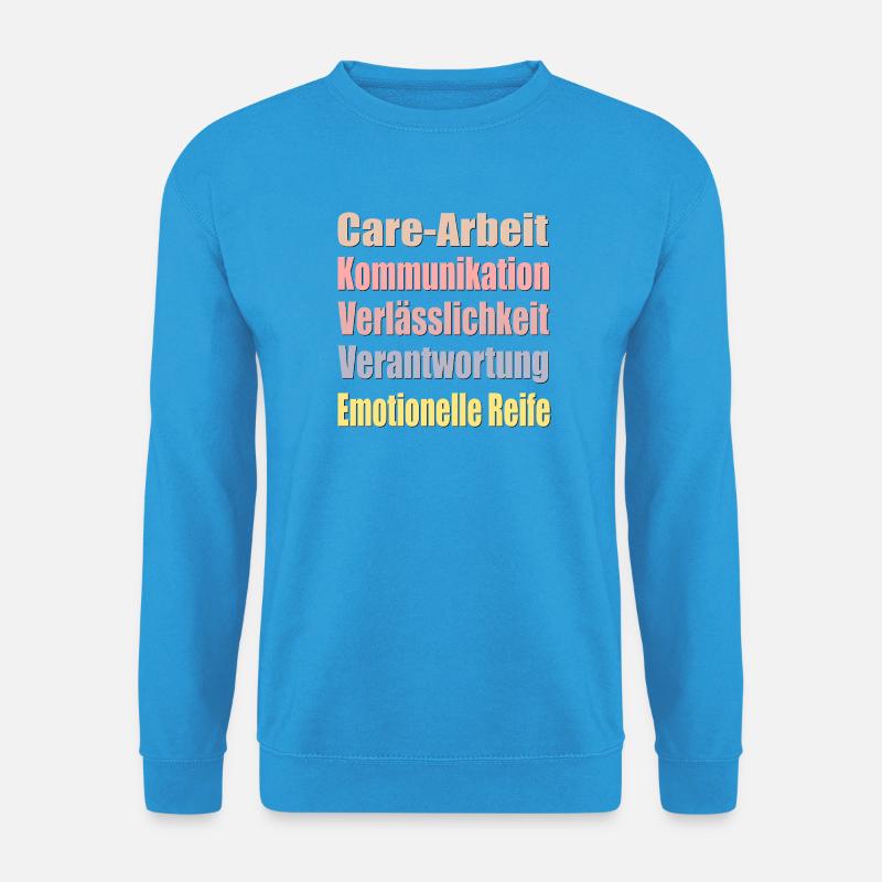Beziehung Partnerschaft Liebe - Unisex Pullover - Meeresblau