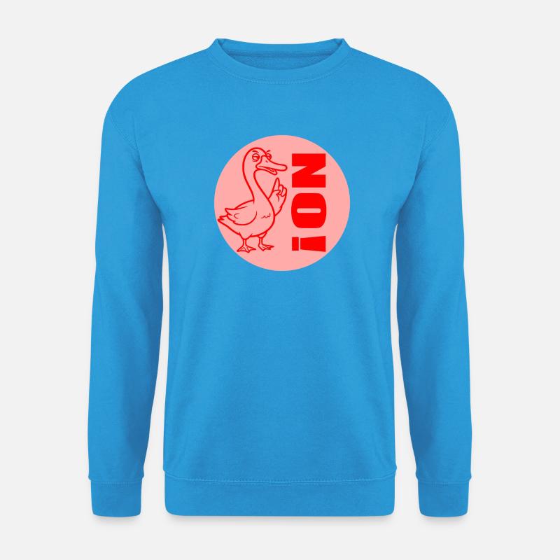 LUSTIGE GANS LEHRER NEIN - Unisex Pullover - Meeresblau