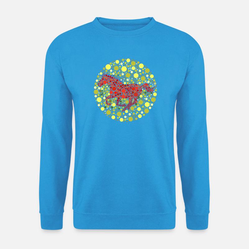 Pferde Motiv Farbtest - Unisex Pullover - Meeresblau