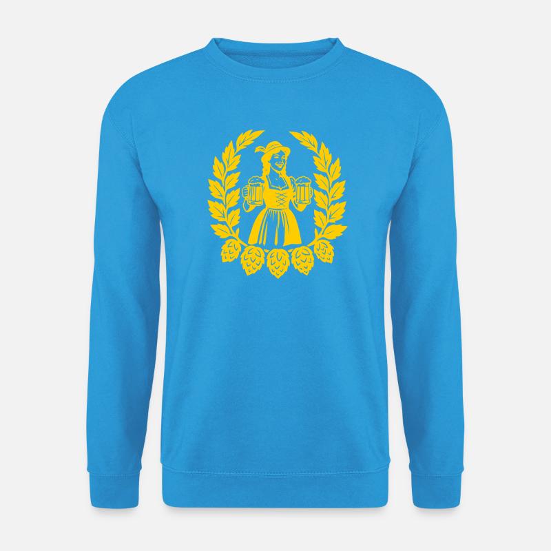 Bier Mädchen - Unisex Pullover - Meeresblau