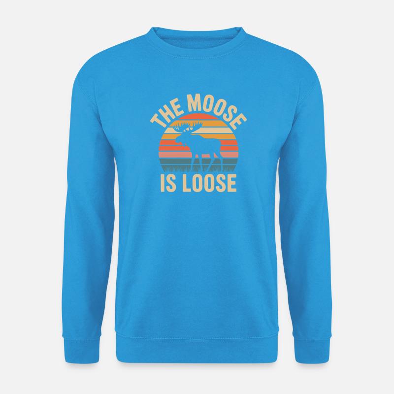 Moose Sunset ist locker - Unisex Pullover - Meeresblau