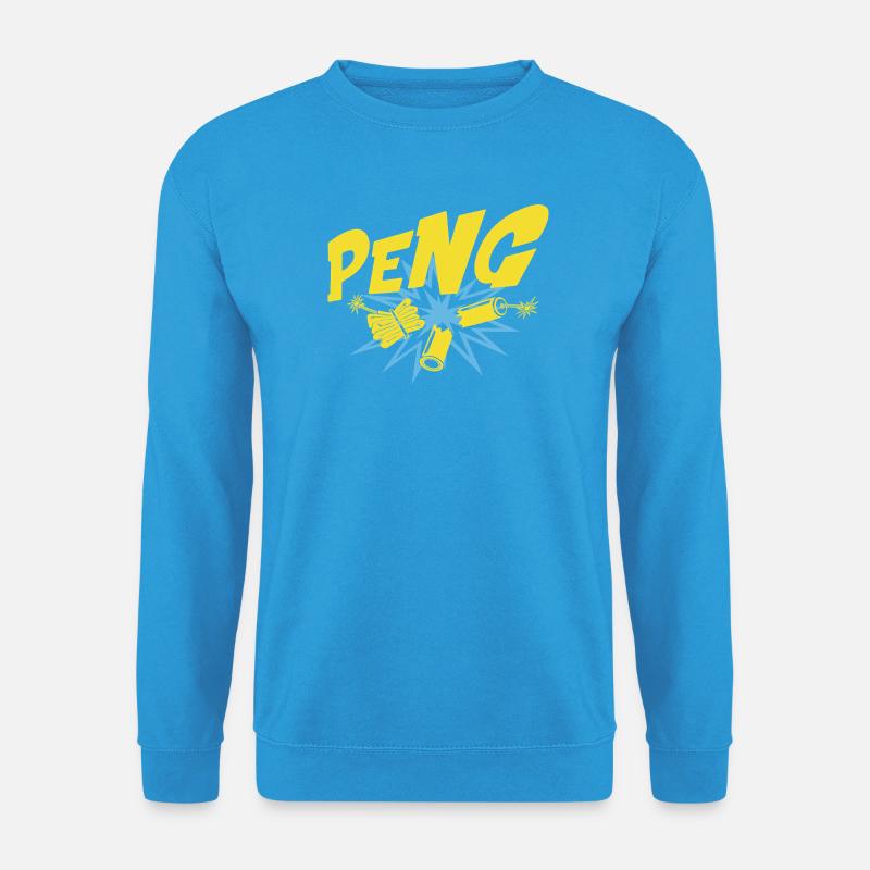 Peng explosion GelbKnall Motiv - Unisex Pullover - Meeresblau