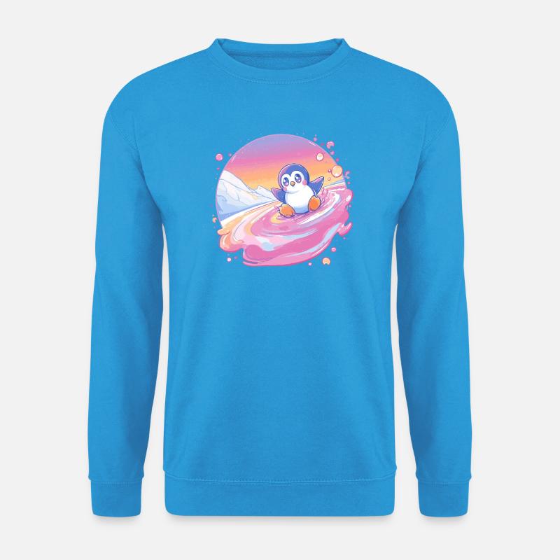 Pastell-Pinguin Spritz - Unisex Pullover - Meeresblau