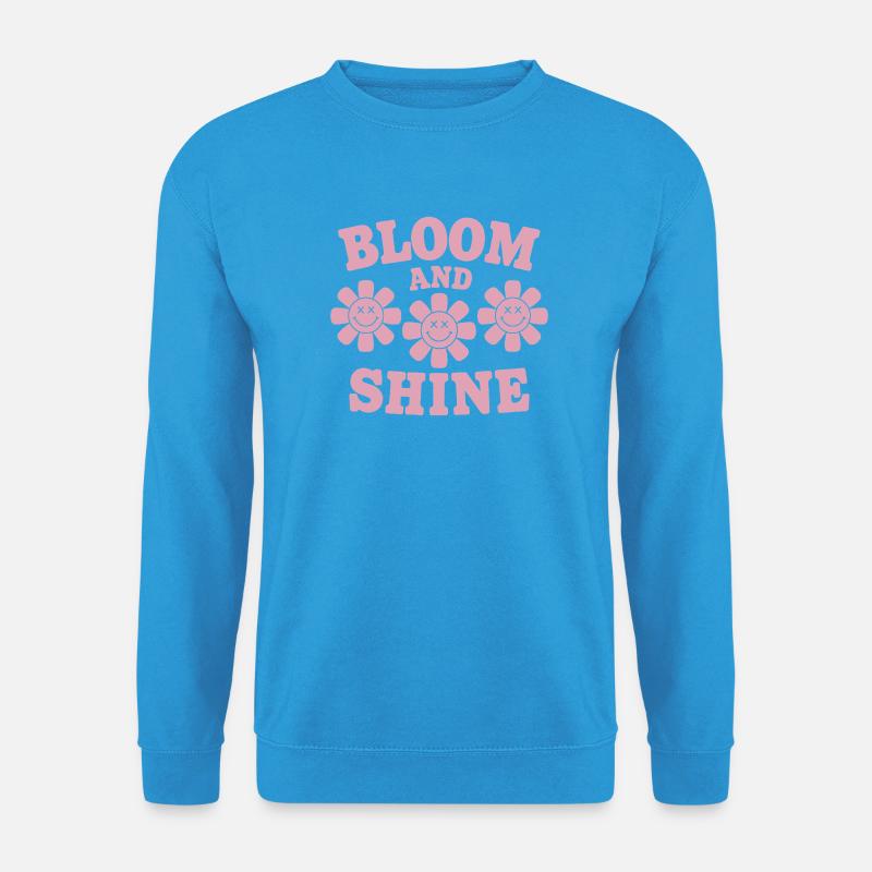 Bloom and Shine Floral Cheer - Unisex Pullover - Meeresblau