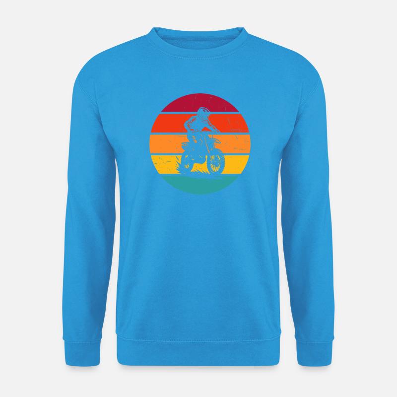 Charakterstarkes Motocross Design - Unisex Pullover - Meeresblau