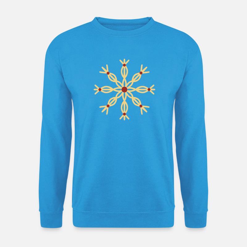 Strohstern-Ornament - Unisex Pullover - Meeresblau