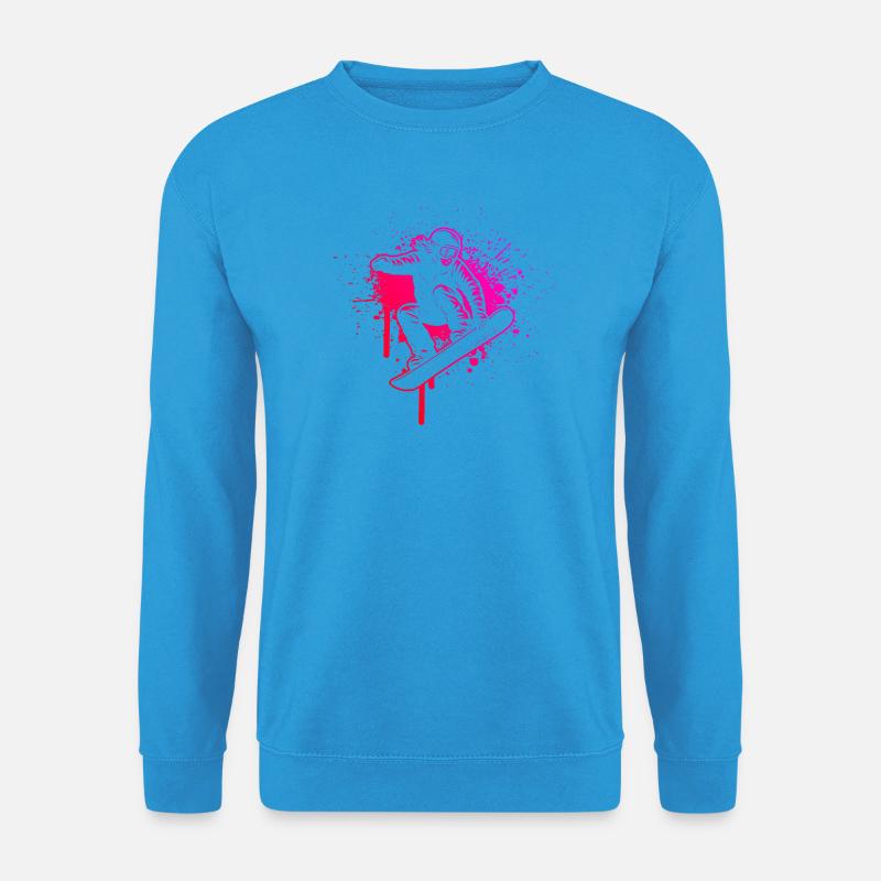 Minimalistisches Snowboard Motiv - Unisex Pullover - Meeresblau