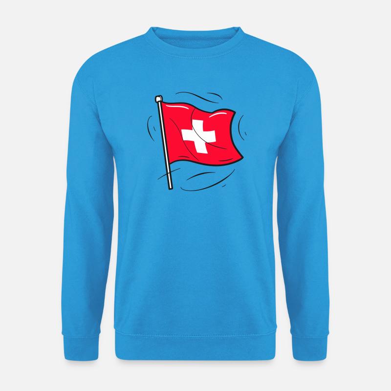 Schweizer Flagge Patriot Design - Unisex Pullover - Meeresblau