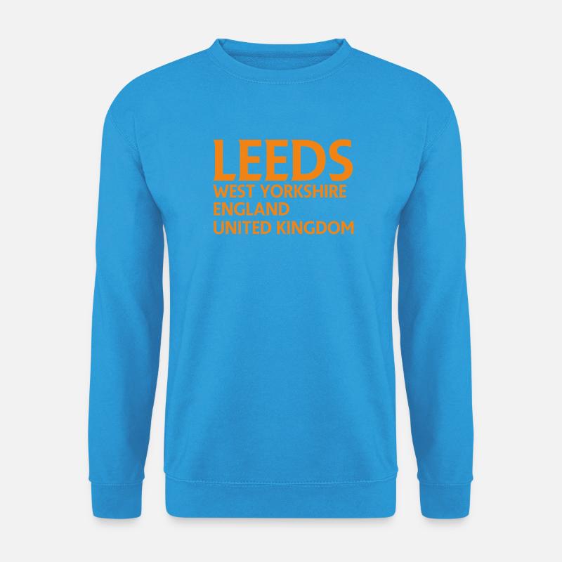 Leeds – England Liedtextdesign - Unisex Pullover - Meeresblau