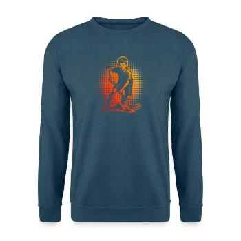 Floorball parfait pour tous les floorballs - Sweat-shirt Unisexe - bleu mer - Devant - Alina (178cm) & Michal (187cm)