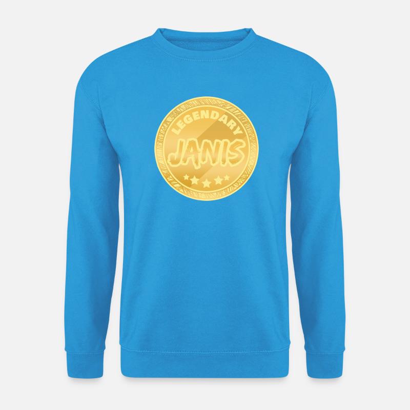 Janis als Vorname - Unisex Pullover - Meeresblau