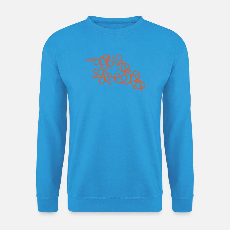 Oranges Pariser Graffiti - Unisex Pullover - Meeresblau
