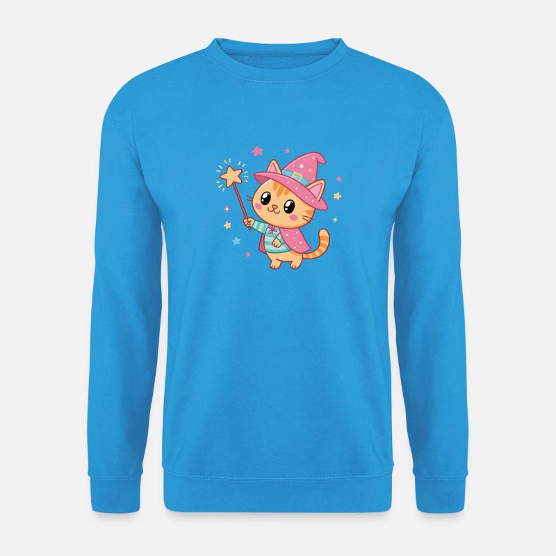 Sternenzauberer Katzenmagier - Unisex Pullover - Meeresblau