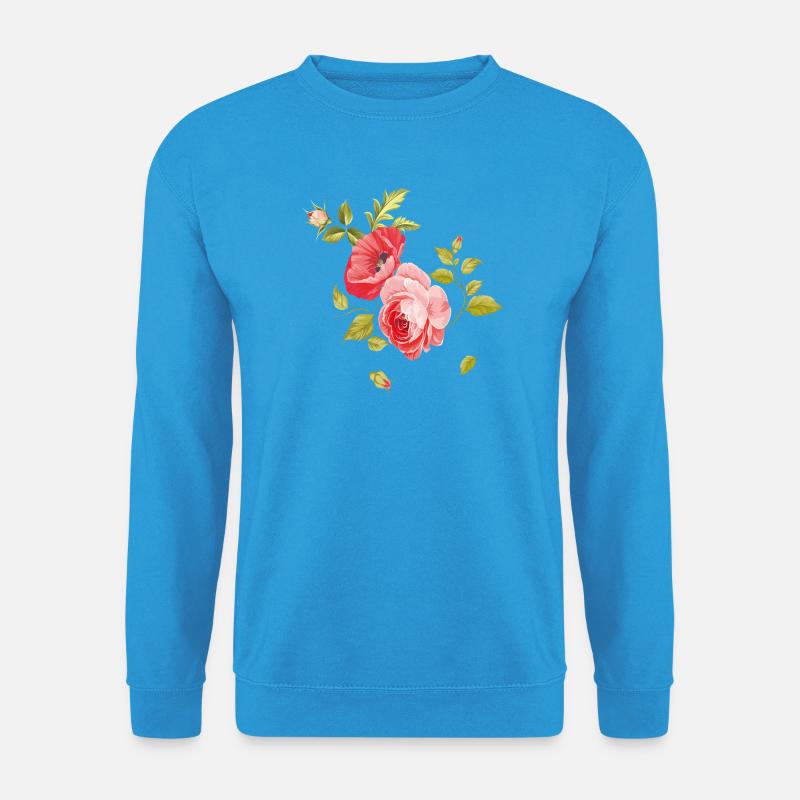 Rosenbouquet  - Unisex Pullover - Meeresblau