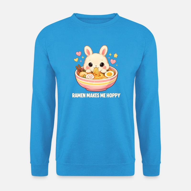 Ramen makes me happy - Unisex Pullover - Meeresblau