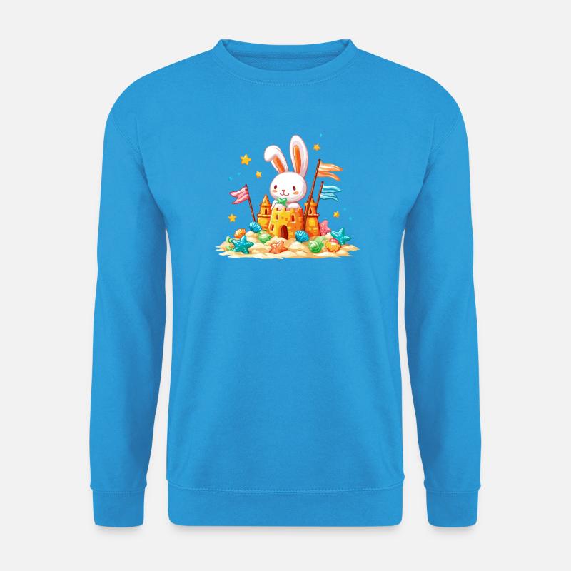 Bunny on the Beach Sandpit - Unisex Sweatshirt - sea blue