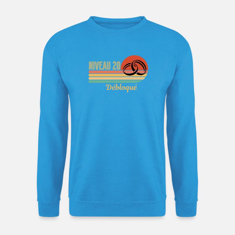 Level 20 Unlocked Retro Graphic Design - Unisex Sweatshirt - sea blue
